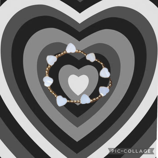 White heart bracelet