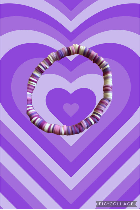 Mixed purple bracelet